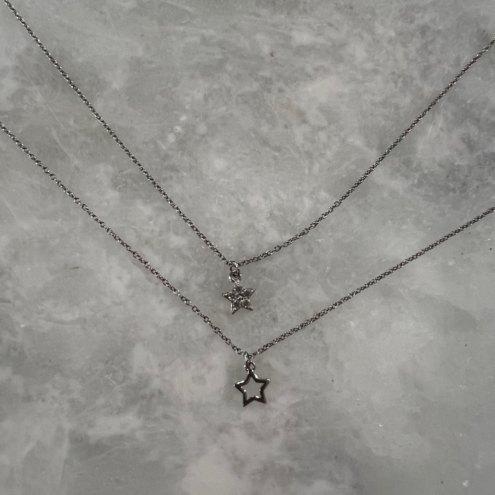 Swarovski Silver Star Pendant Necklaces